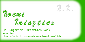 noemi krisztics business card